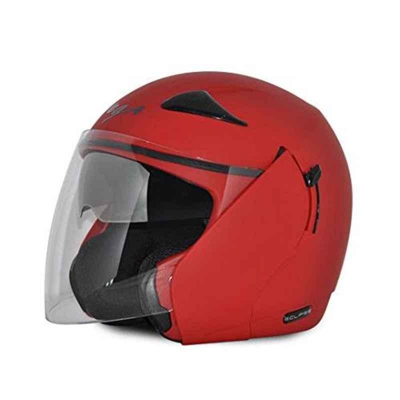 Vegae Medium Size Dull Red Eclipse Open Face Helmet, ECL-DR-M