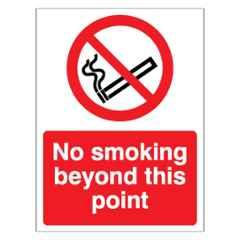 SUNSIGNS 150x200mm Vinyl & Acrylic Sandwich No Smoking beyond this Point Signage, SS0234VNLM1HPIDAE