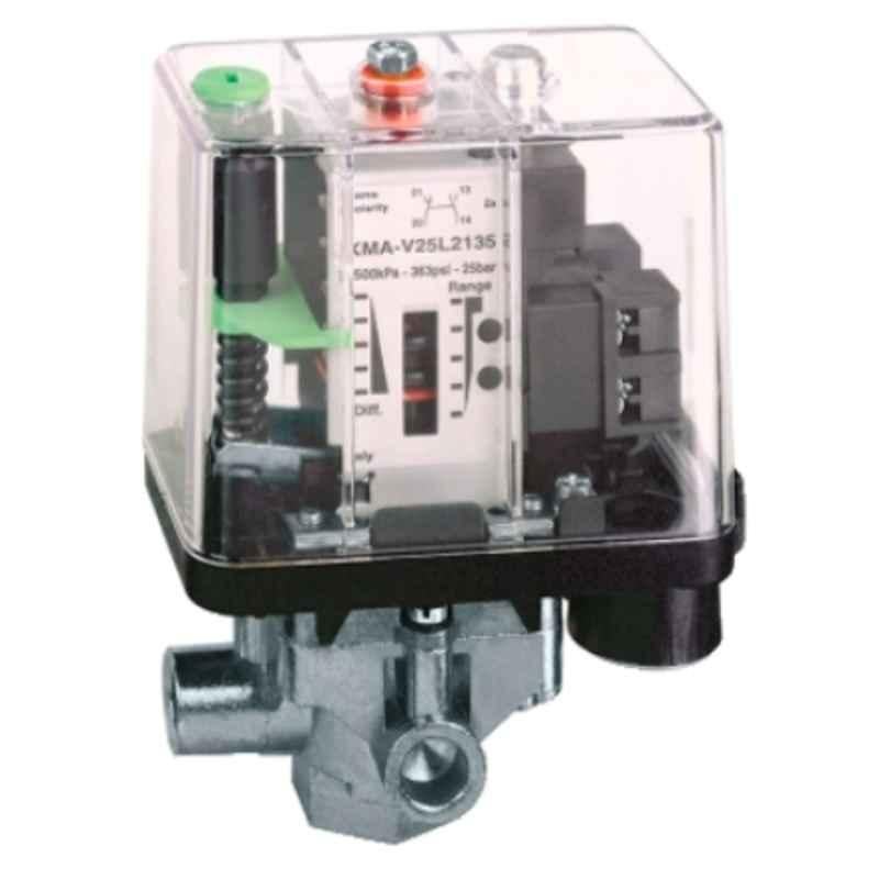 Schneider 25 Bar 1 C/O Adjustable Scale Pressure Switch, XMAV25L2135