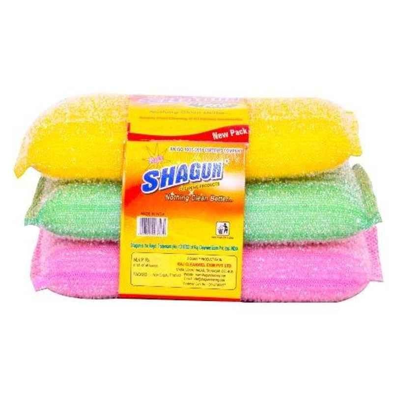 Shagun S-11 3 Pcs 5.5x3.5 inch Polyester Dish Cleaning Cloth Pad Set