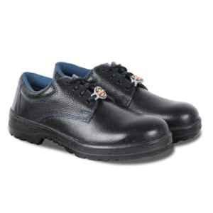 Liberty Warrior Leather Steel Toe Black Work Safety Shoes, 98-01-SSBA, Size: 10