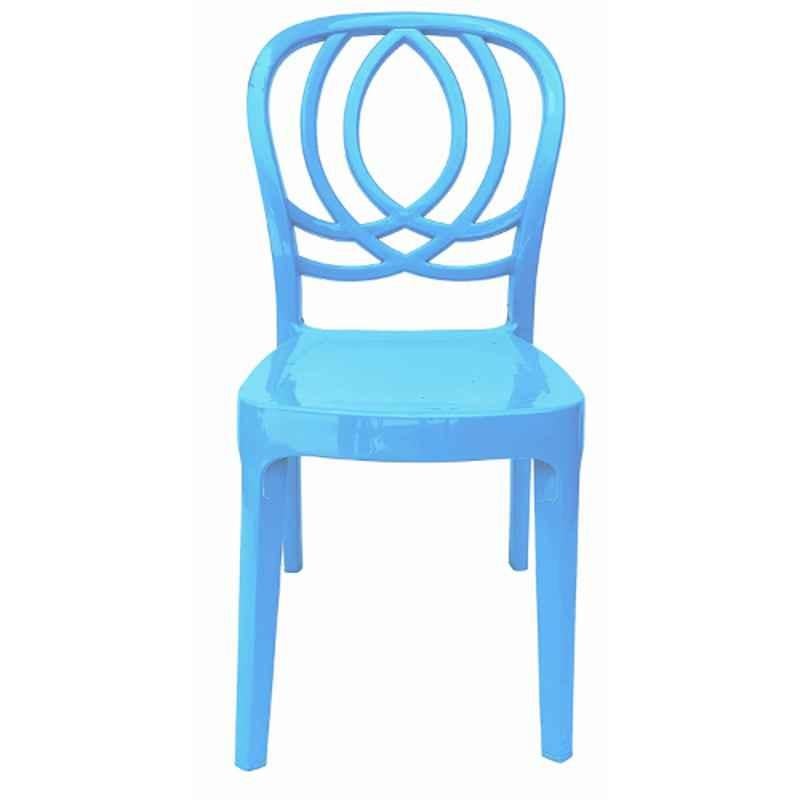 RW Rest Well Oak 4 Pcs Armless Soft Blue Polypropylene Chair Set