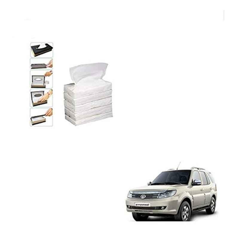 Kozdiko 100 Pulls Dispenser Box Refiller Tissue Paper with 200 Sheets for Tata Safari Storme (Pack of 5)
