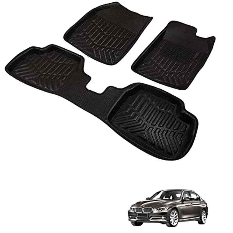 Kozdiko 3D Black Car Foot Mat Set for BMW 3 Series, dshbdhb220