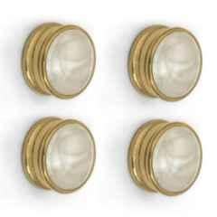 Plantex Knobs for Drawers/Drawer Knobs/Round Knob for Cabinets/Pull-Push Knob for Kitchen/Bedroom Drawer (Pack of 4) Gold