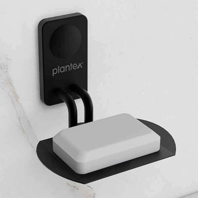 Plantex Metro Platinum Stainless Steel Bathroom Soap Holder/Wall Mounted Soap Holder/Soap Dish Stand/Bathroom Accessories Black