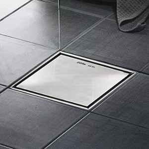 Plantex 5x5 inch 304 Grade Stainless Steel Matt Tile Insert Floor Drain Cover/Bathroom Drain Cover/Shower Drain