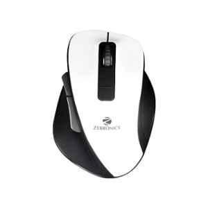 Zebronics 2.4GHz White Wireless Optical Mouse, ZEB-ZURI