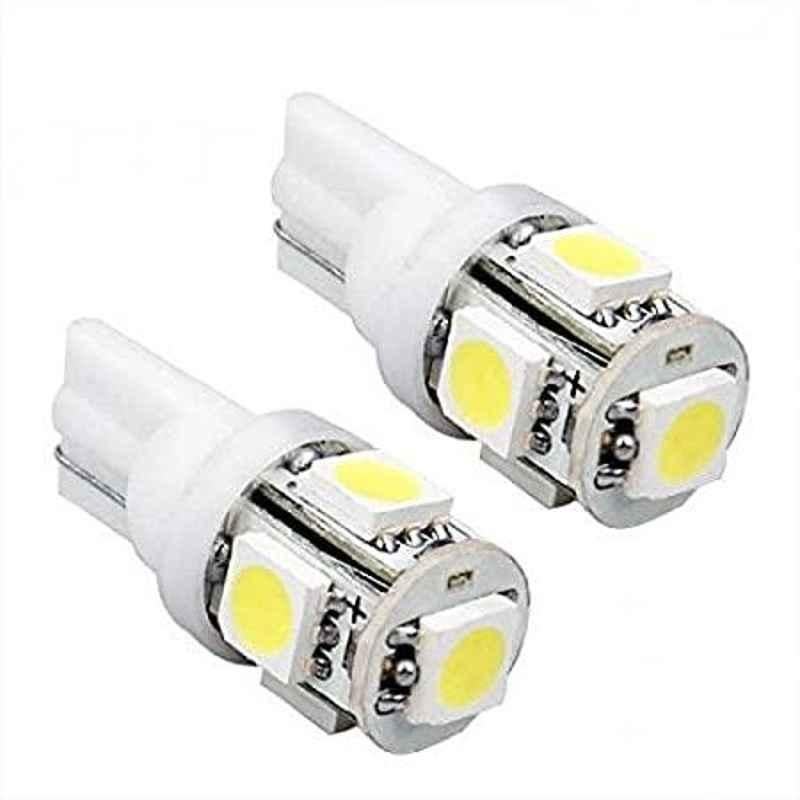 AOW 5 SMD (WHITE) LED Parking Bulb Pilot Light/License Plate car Lights For Maruti Suzuki Omni (PAIR/DC-12V)