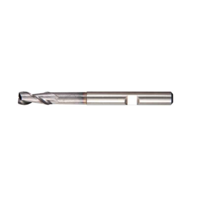 Presto 48011 3mm HSCo Flatted Shank ISO Short Ballnose Slot Drill, Length: 49 mm