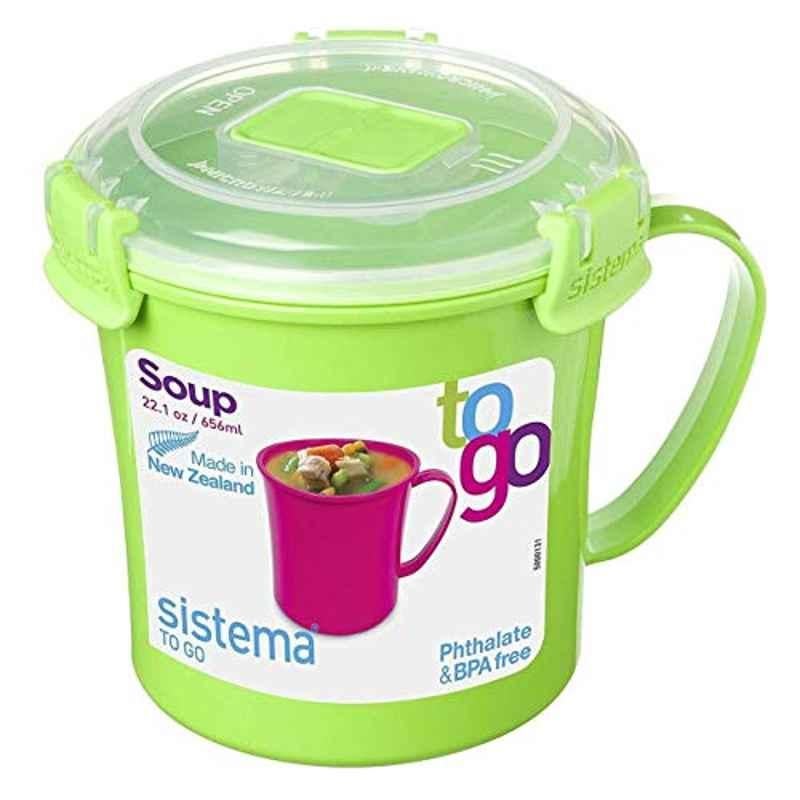 Sistema 656ml Plastic Green Medium Soup Mug