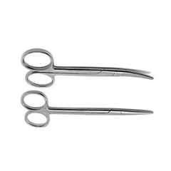 Tosh 6 inch 1 Pc Straight & 1 Pc Curved Stainless Steel Surgical Scissor Set, SDL775244516