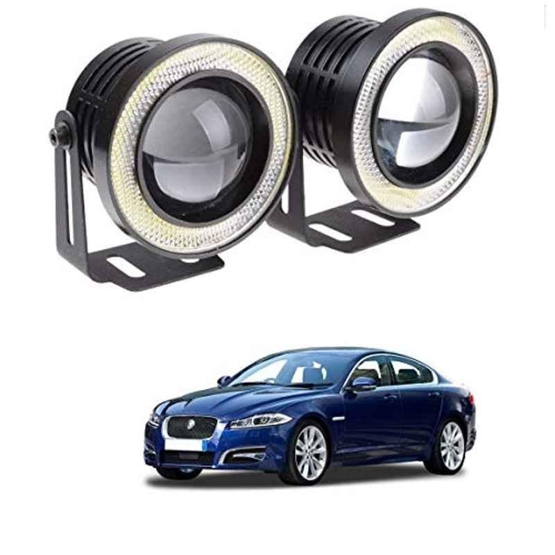 Kozdiko 2 Pcs 15W 3.5 inch High Power White LED Projector COB Fog Light Set with White Angel Eye Ring for Jaguar XF, koz_89423
