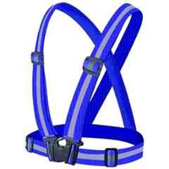 Swavind Nylon Blue High Visibility Cross Type Reflective Safety Vest Belt