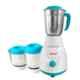 Zunvolt 500W White & Turquoise Mixer Grinder with 3 Jars