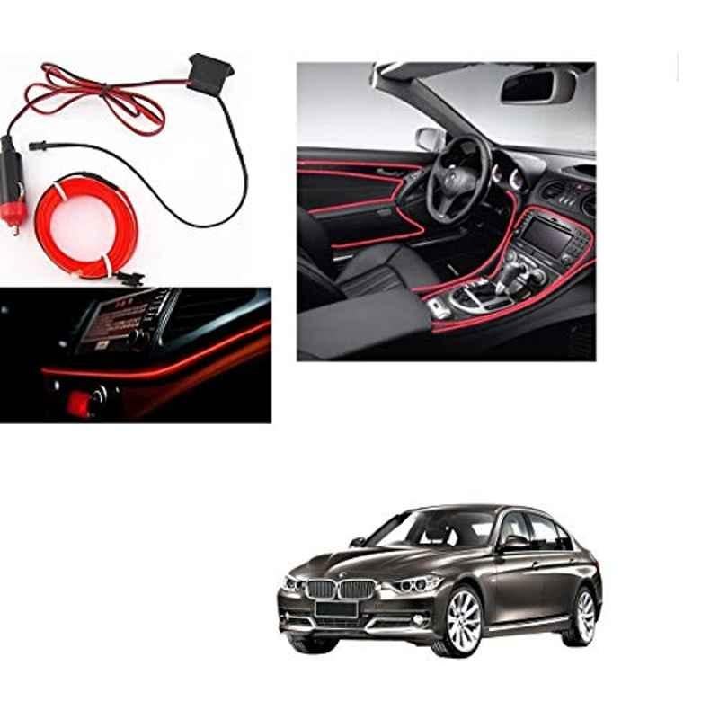 Kozdiko 12V Red Car Interior Decor Neon Strip Light for BMW 3 Series