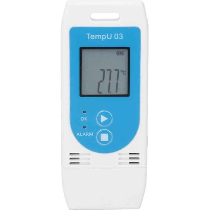 MxRady TempU 03 5W ABS Blue & White USB Temperature & Humidity Data Logger PDF Recorder