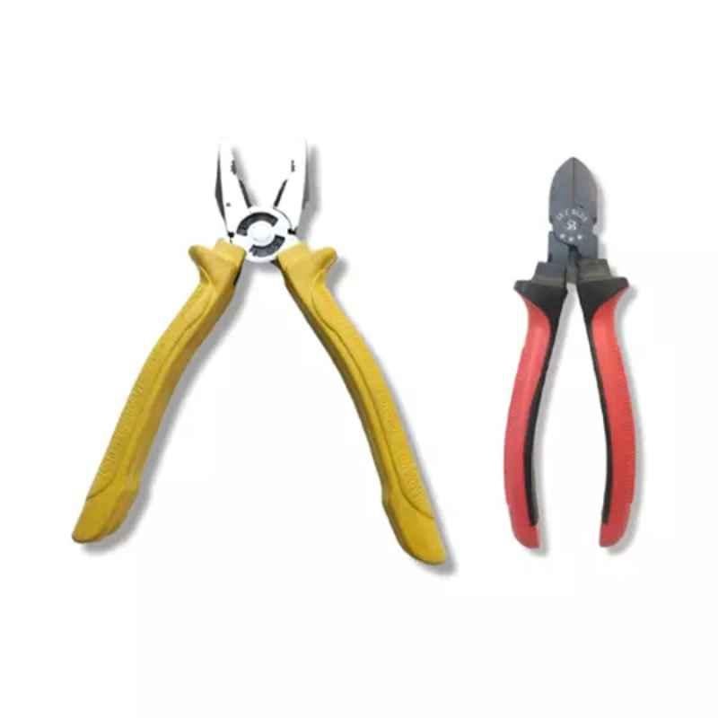 Sky Blue 2 Pcs 7.8 inch Lineman Plier Combo, SBE_PLIER_COMBO_MOD_01617