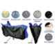 Riderscart Polyester Black & Blue Waterproof Two Wheeler Body Cover with Storage Bag for TVS Phoenix