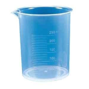 ELECOPTO 250ml Polypropylene Euro Design Beaker with Chemical Resistance (Pack of 6)