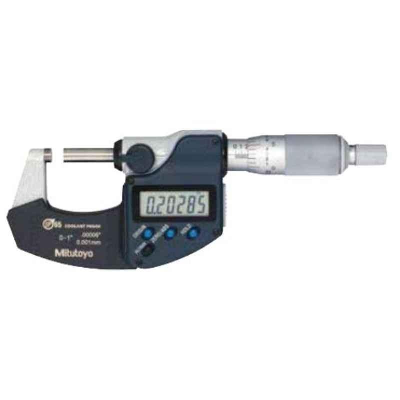 Mitutoyo 0-25.4 mm Ratchet Thimble Coolant Proof Micrometer, 293-349-30