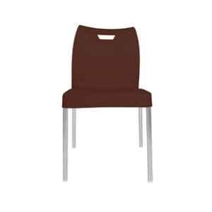 Diya Max Brown Solid Back Plastic Chair without Arm