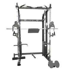 GYM24 Equipment 80kg Capacity Metal Black Multi Functional Trainer Smith Machine with ISI Mark, G24FTS501