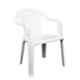 Italica Polypropylene White Luxury Arm Chair, 9201-1