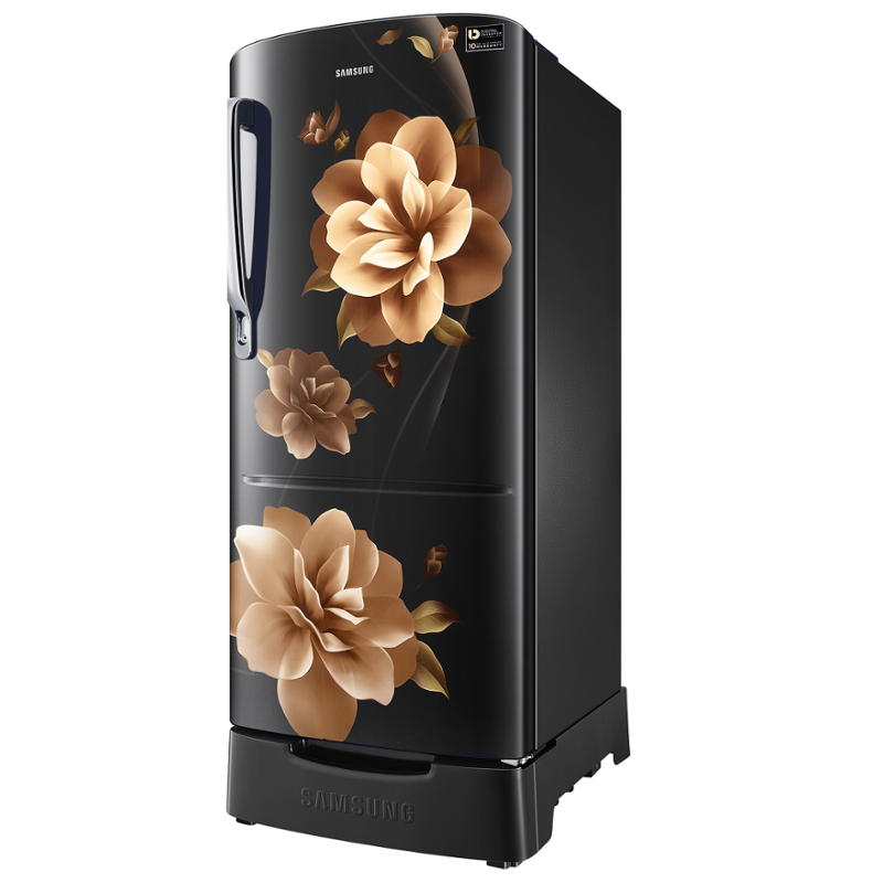 Samsung 192 Litre 3 Star Camellia Black Direct Cool Refrigerator, RR20R282ZCB