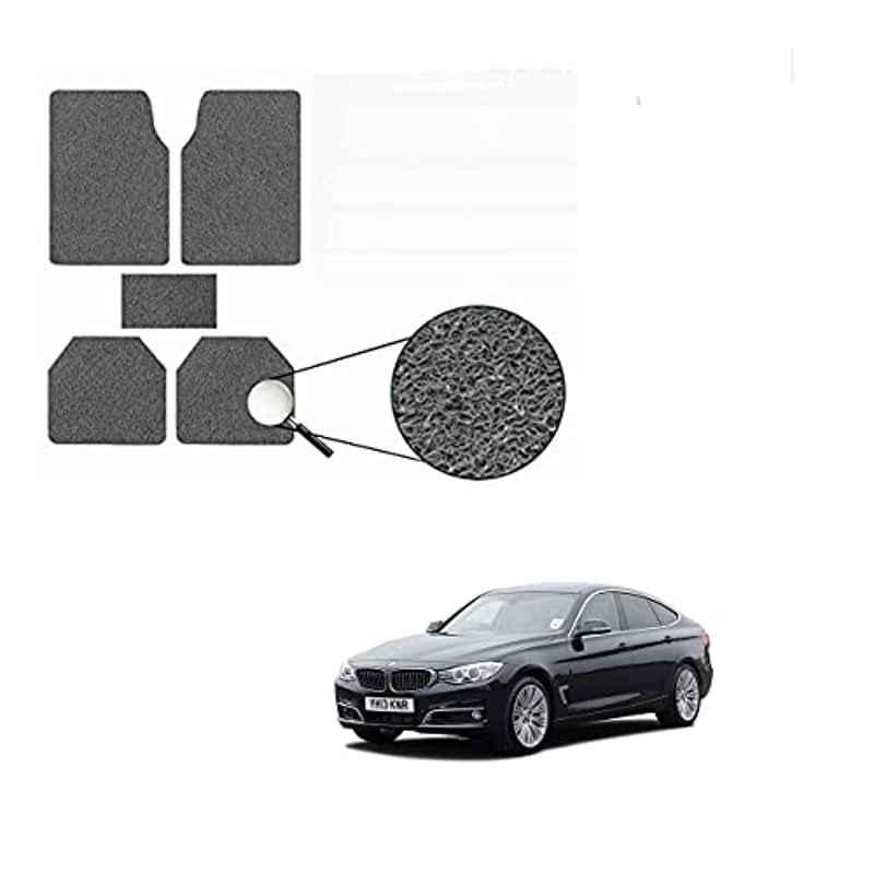 Kozdiko 5 Pcs Grey Heavy Duty Anti-Slip Noodle Nomad Style Car Floor Mat Set for BMW 3 GT