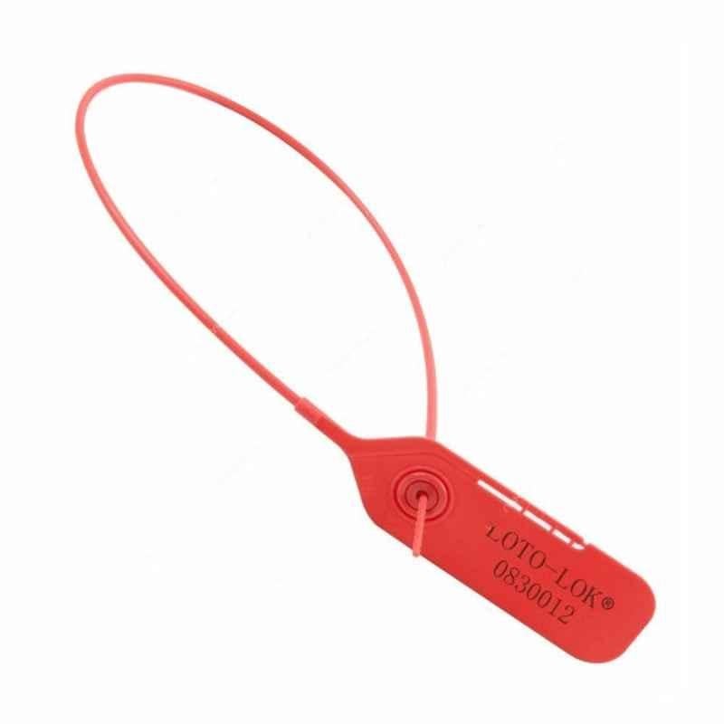 Loto-Lok 550mm Polypropylene Red Security Seal, PS-R5-RD550 (Pack of 50)