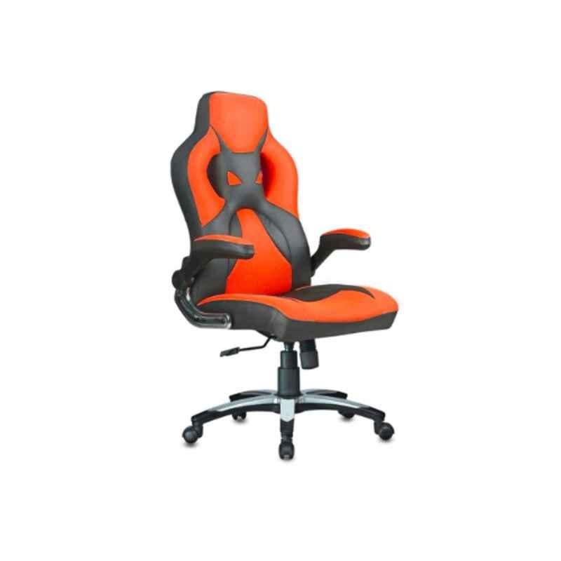 Modern India Seating Leatherette Orange & Black High Back Gaming Chair, MISG19