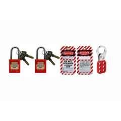 Telly Safety 5 Pcs Polyvinyl Chloride Red Lockout Tagout Safety Lock Kit