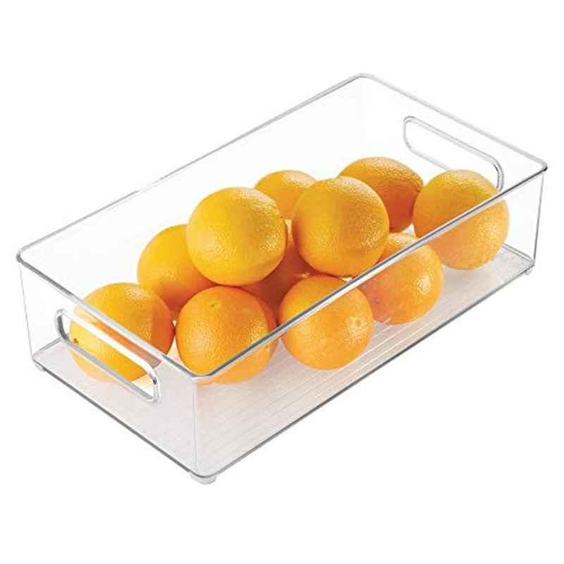 iDesign Plastic Clear Deep Storage Bin with Handle, 70530