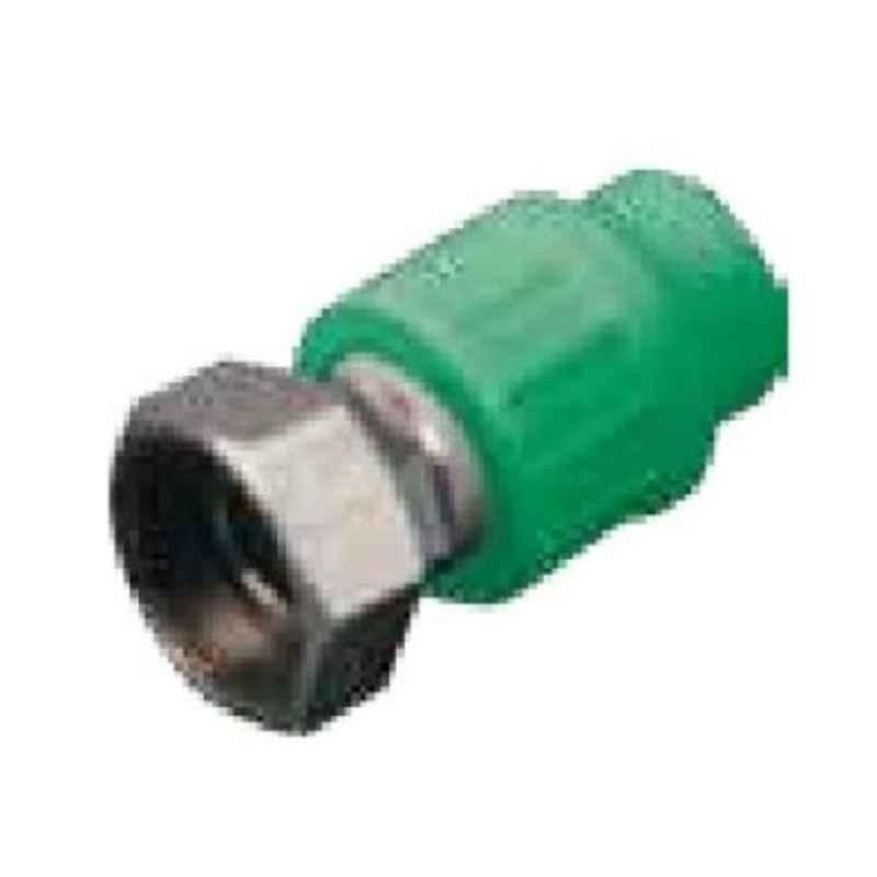 Hepworth 25mm x 1 inch PP-R Green Pipe Transition with Loose Nut, 4302902513321 (Pack of 150)
