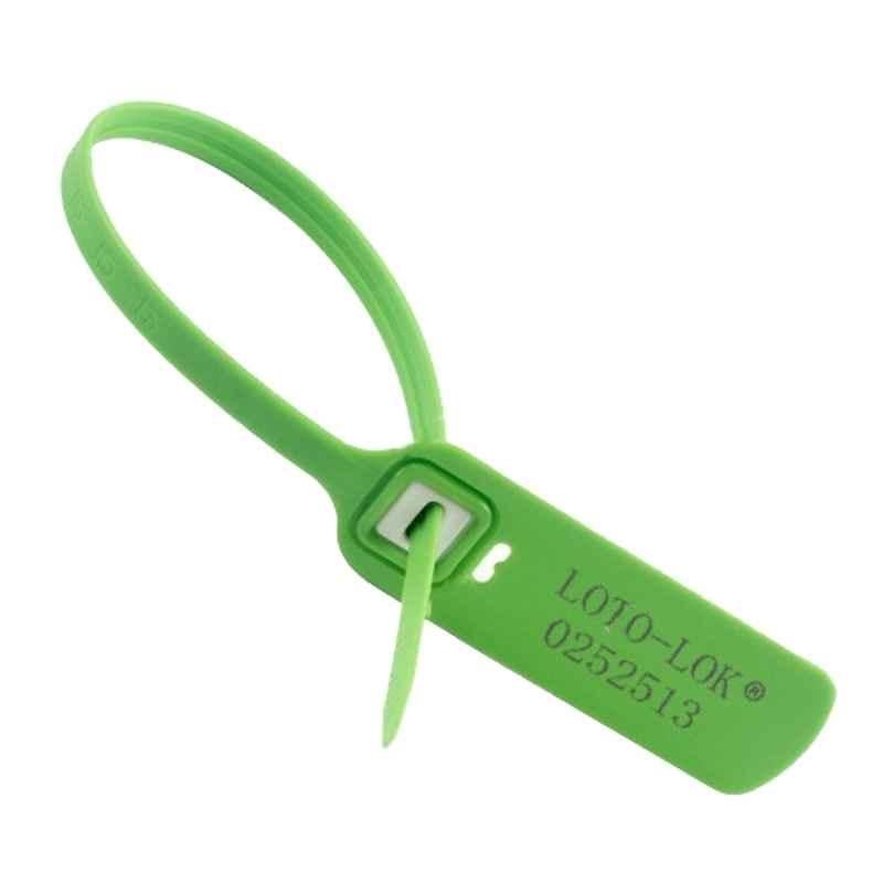 Loto-Lok 300mm Polypropylene Green Security Seal, PS-ERPS-GN300 (Pack of 50)