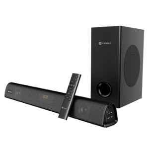 Portronics Pure Sound 106 120W Bluetooth v5.3 Black Soundbar with Wired Subwoofer, POR 2403