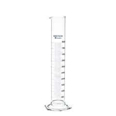 ABGIL 500ml Borosilicate Glass Hexagonal Base Cylinder Graduated Single Metric Scale with Pour Out, ABG1193