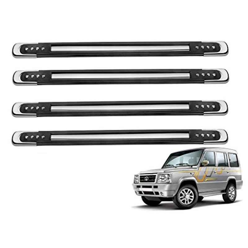 Kozdiko 4 Pcs Designer Black Bumper Protector Set for Tata Sumo, Koz-37546