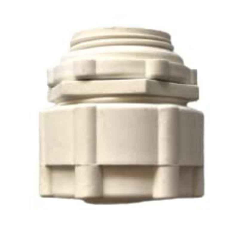Reliable Electrical 25mm PVC White Electrical Conduit Adaptor (Pack of 10)