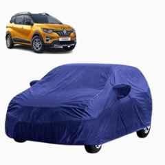Aarex Auto Polyester Blue 100% Waterproof Car Body Cover with Mirror Pocket & Bottom Elastic Triple Stitched for Renaults Triber (2015-2026) Model