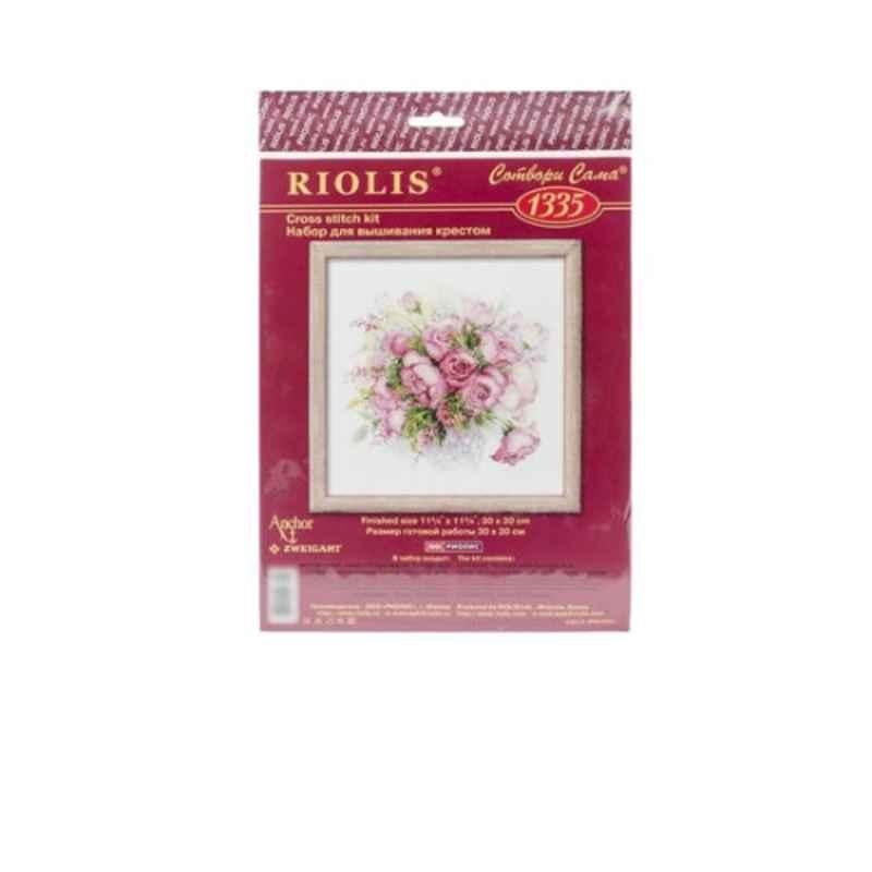 Riolis 11.75x11.75 inch Counted Cross Stitch Water Colour Roses Kit