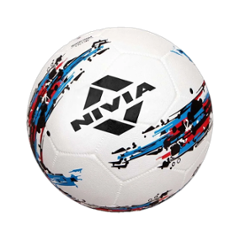 Nivia Storm, Rubber Moulded, Ideal for Natural & Artificial Turf Surfaces, Training Football, Size: 5 (Standard White)