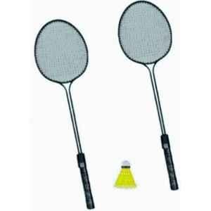 STYRKR 2pc Black Badminton set with nylon Shuttlecocks free Badminton Kit