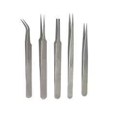 Forgesy 5 Pcs Stainless Steel Tweezer Set, GSS070