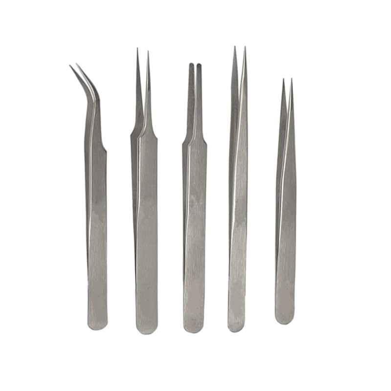 Buy 5 Pcs Stainless Steel Tweezer Set, GSS070 Online At Price ₹ 422