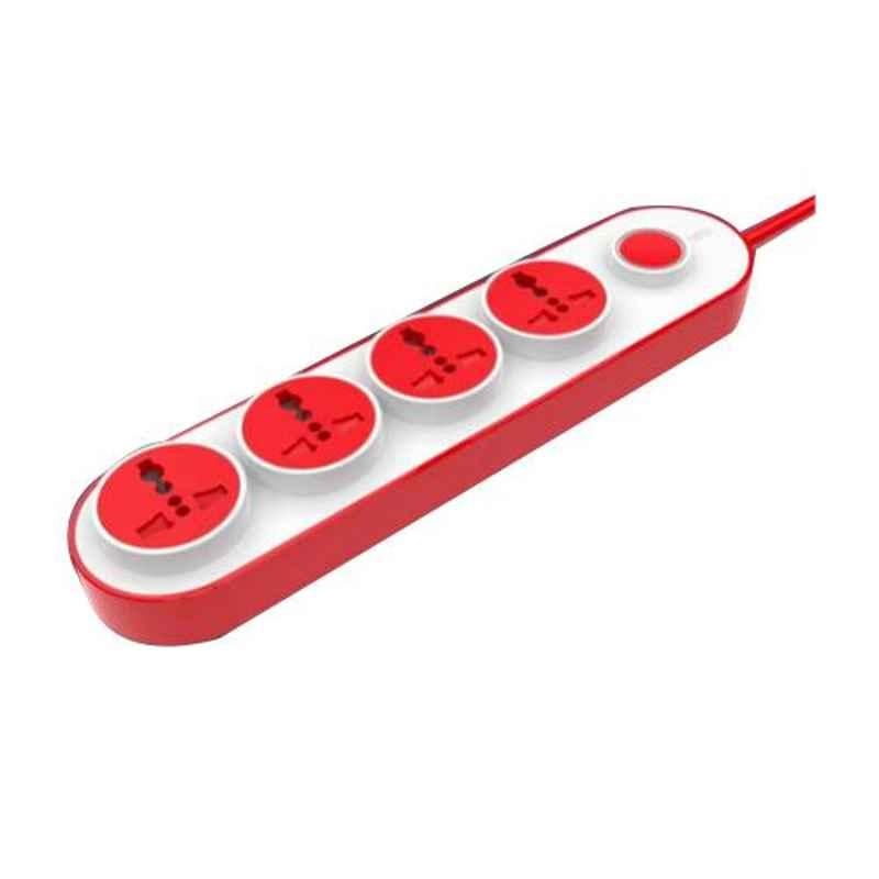 GM 3257 White/Red OOOH 4+1 2M Power Strip