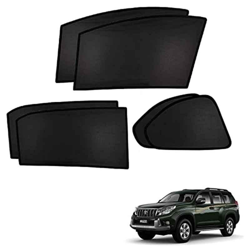 Kozdiko 4 Pcs Custom Fit Non Magnetic Curtains Mesh Car Sun Shade Set for Toyota Land Cruiser Prado