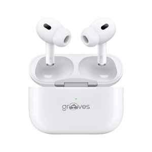 Grooves Mighty Plastic White v5.3 True Wireless Earbuds with Active Noise Cancellation, Fast Charging & Upto 150 Hours Stand by Battery