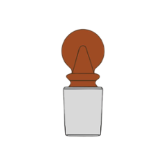 Glassco 34/35 Glass Stopper with Solid Penny Head, 012.513.07A (Pack of 5)